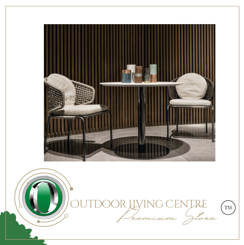 Luxury Plus Furniture -  Minimalist Rattan Table And 2 Chairs (Balcony, Patio, Courtyard)