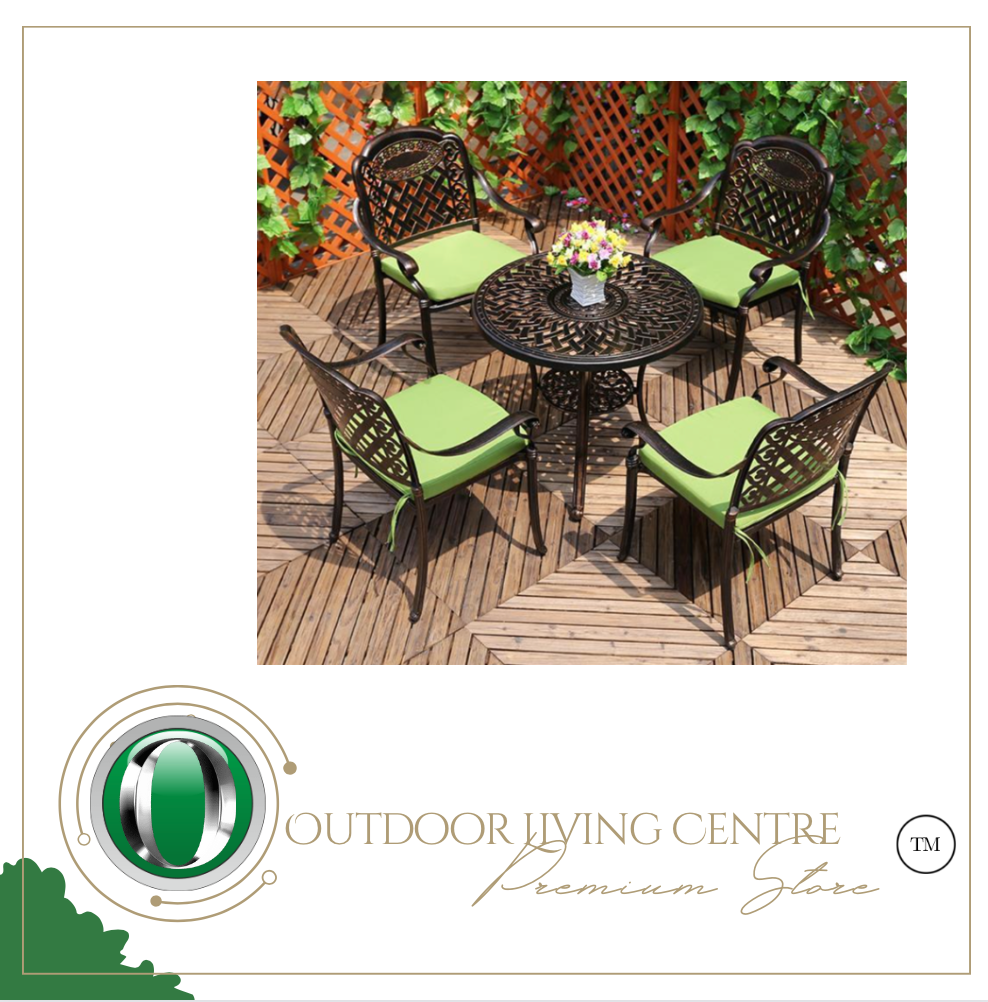 Luxury Plus Furniture -  Classical Table & 4 Chairs (Balcony, Patio, Courtyard)