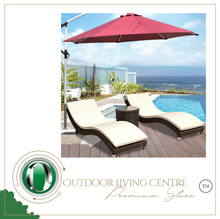 Load image into Gallery viewer, Luxury Plus Furniture - Nordic Rattan Sun Bed Lounger 3 Piece (Balcony, Patio, Courtyard, Pool)
