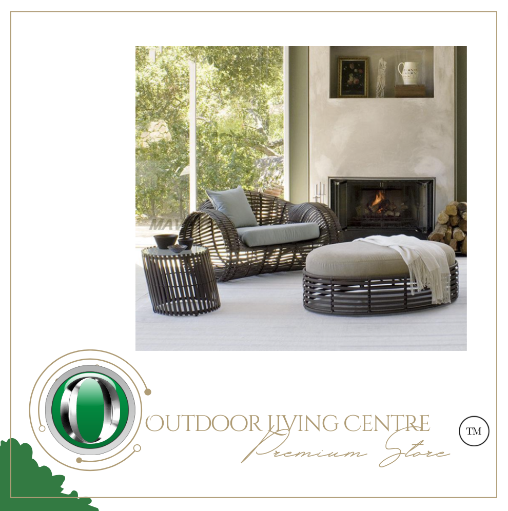 Luxury Plus Furniture - Nordic Rattan Designer Chair + Coffee Table + Oval Seat - Mix & Match (Balcony, Patio, Courtyard)