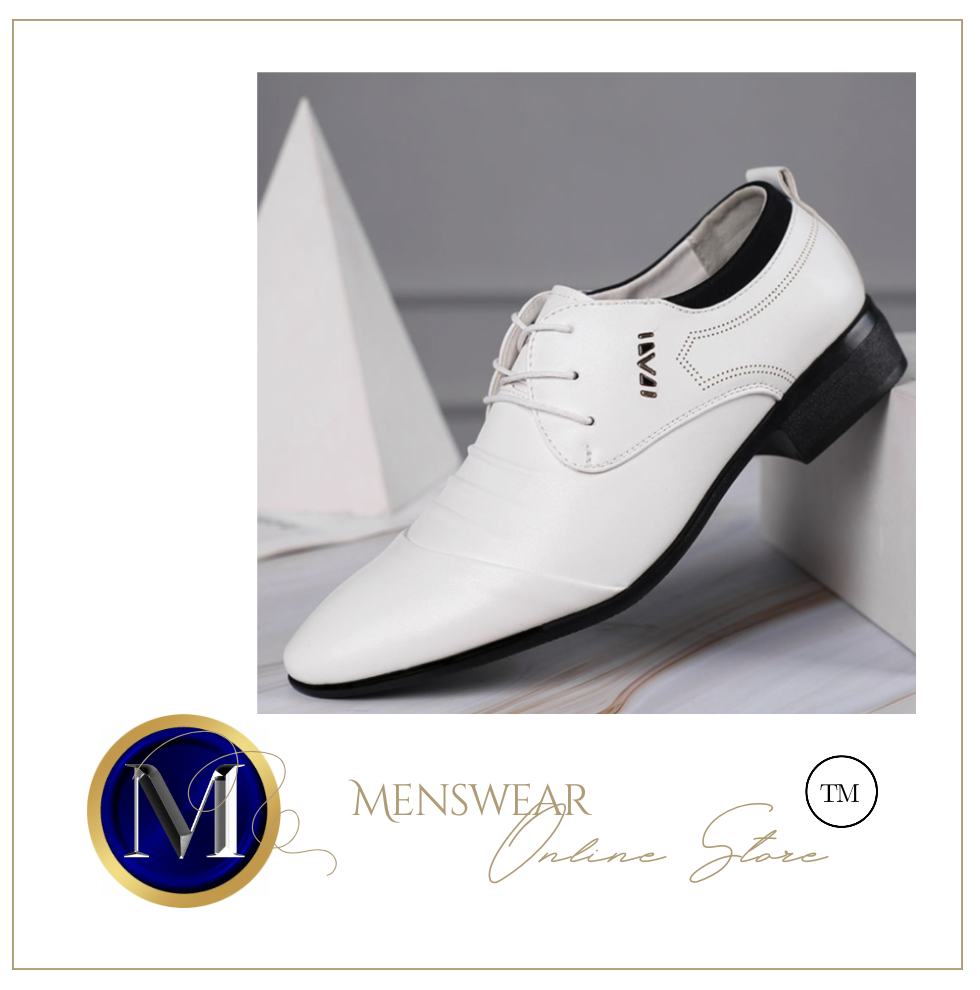 British Slip On Split Leather Pointed Toe Shoes Business Wedding Formal Shoes - Many Colours & Sizes