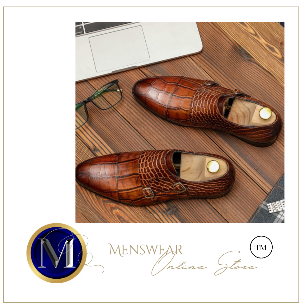 Men Genuine Leather shoes - Black or Brown - Many Sizes