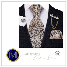 Load image into Gallery viewer, Mens Designer Silk Tie Handkerchief Set Gift Business - Many Colours &amp; Sizes
