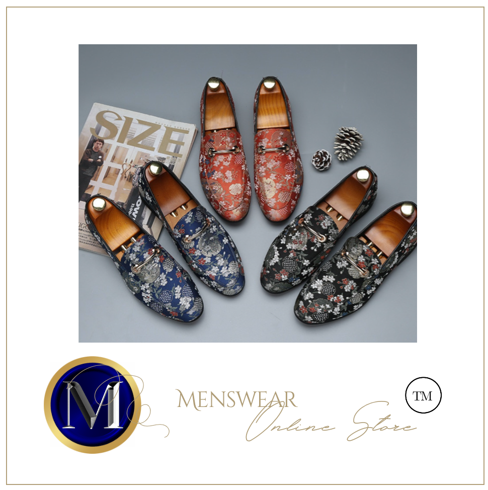 Mens Casual Embroidery Canvas Shoes  - Many Sizes & Colours