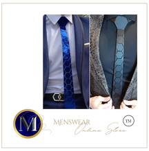 Load image into Gallery viewer, Designer Business Tie - 7 Colours -  Mirror Plexiglass Hexagonal Business Gift
