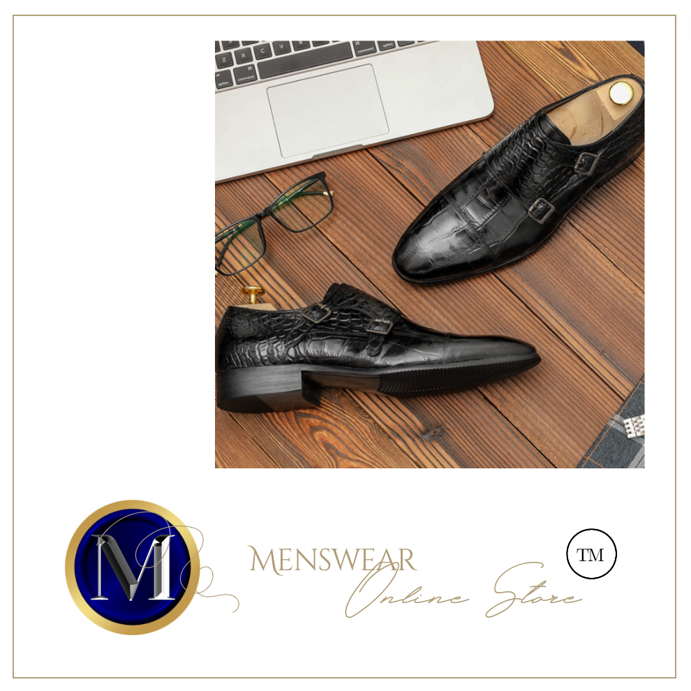 Men Genuine Leather shoes - Black or Brown - Many Sizes