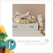 Load image into Gallery viewer, Luxury Pet Leash Engraved Name ID Tag + Collar + Bow - Free Engraving Personalise (all Sizes)
