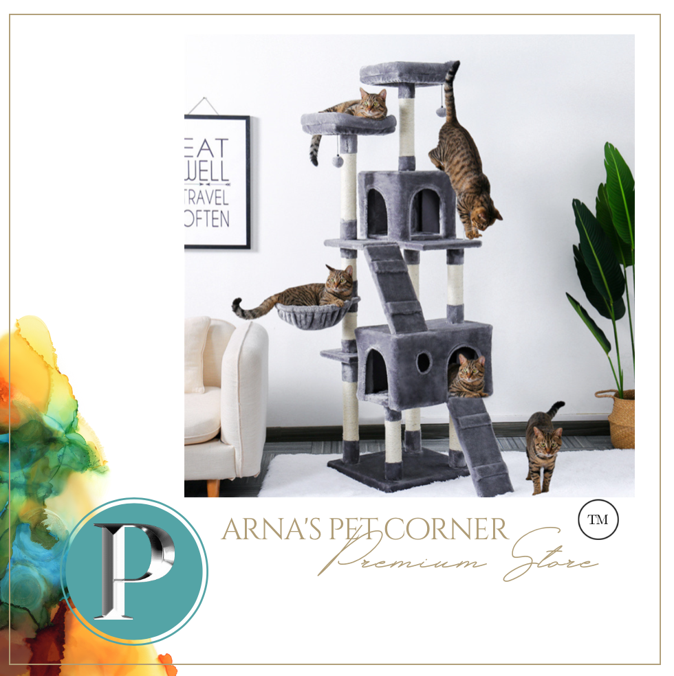 Luxury Cat Tree - Climbing Frame, Scratch Board Toy - Large