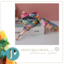 Load image into Gallery viewer, Luxury Pet Leash Engraved Name ID Tag + Collar + Bow - Free Engraving Personalise (all Sizes)
