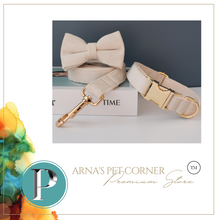 Load image into Gallery viewer, Luxury Pet Leash Engraved Name ID Tag + Collar + Bow - Free Engraving Personalise (all Sizes)

