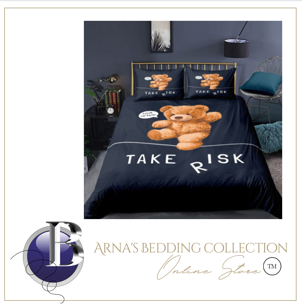 3D Teddy Bear Bedding Set 3 Pcs Duvet Cover & Pillowcase(s)