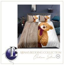Load image into Gallery viewer, 3D Teddy Bear Bedding Set 3 Pcs Duvet Cover &amp; Pillowcase(s)
