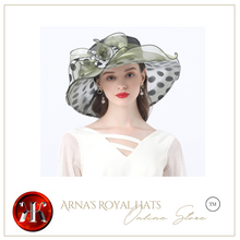 Load image into Gallery viewer, &quot;Arna&quot; Collection - Luxury Hats - Sheer Elegance Flower Organza Hat
