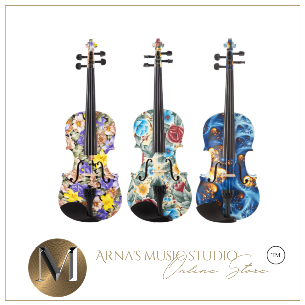 Full Size 4/4 Peccatte Bow Pernumbuco Fine Tuner for Professional + Colourful Case - Handmade Violin
