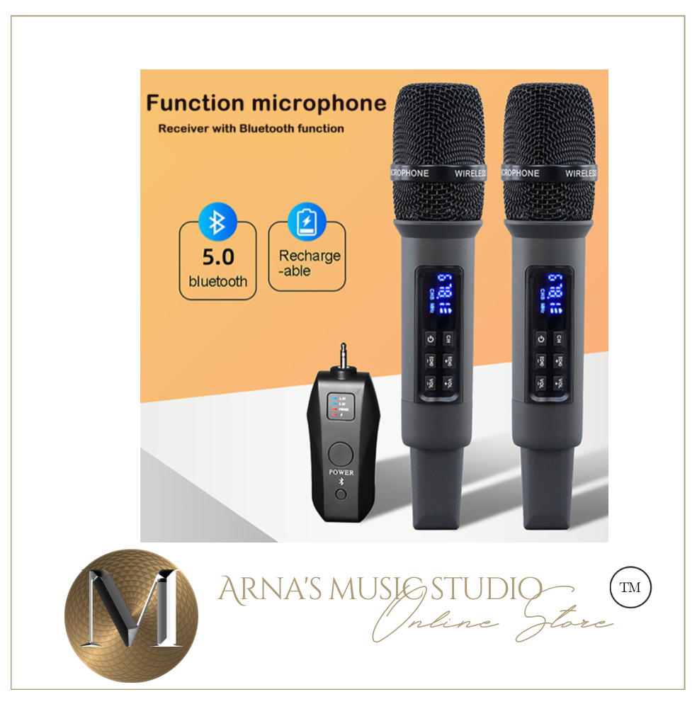 UHF Wireless Handheld Dynamic Karaoke Microphone Bluetooth Receiver Professional