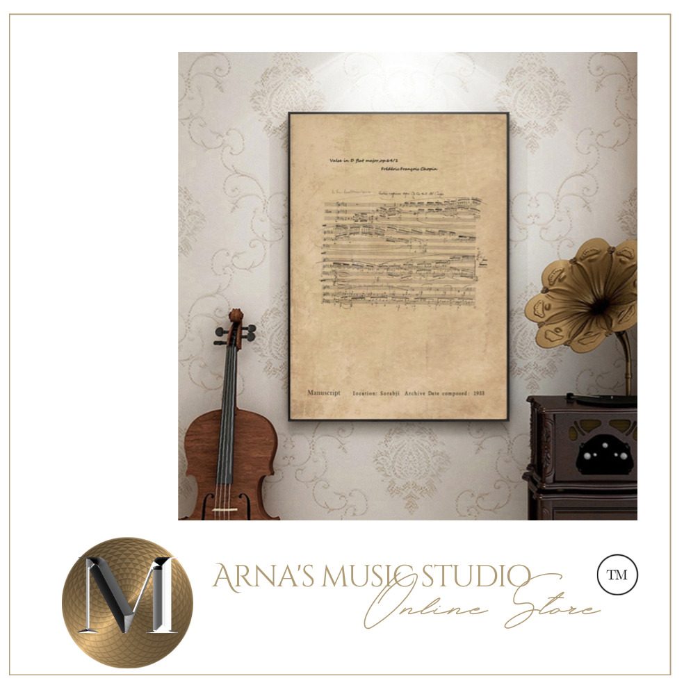 Arna's Luxury Painting Collection - Classical Musical Notes Canvas Painting - Many Styles