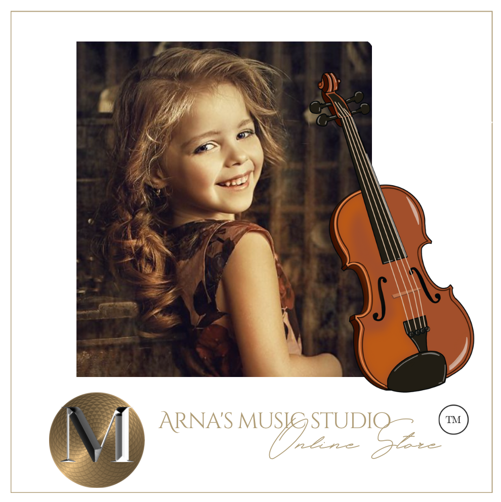 4/4 1/2 Acoustic Violin Basswood Top Board Maple Scroll with Rosin Bow + Carry Bag (Beginners)