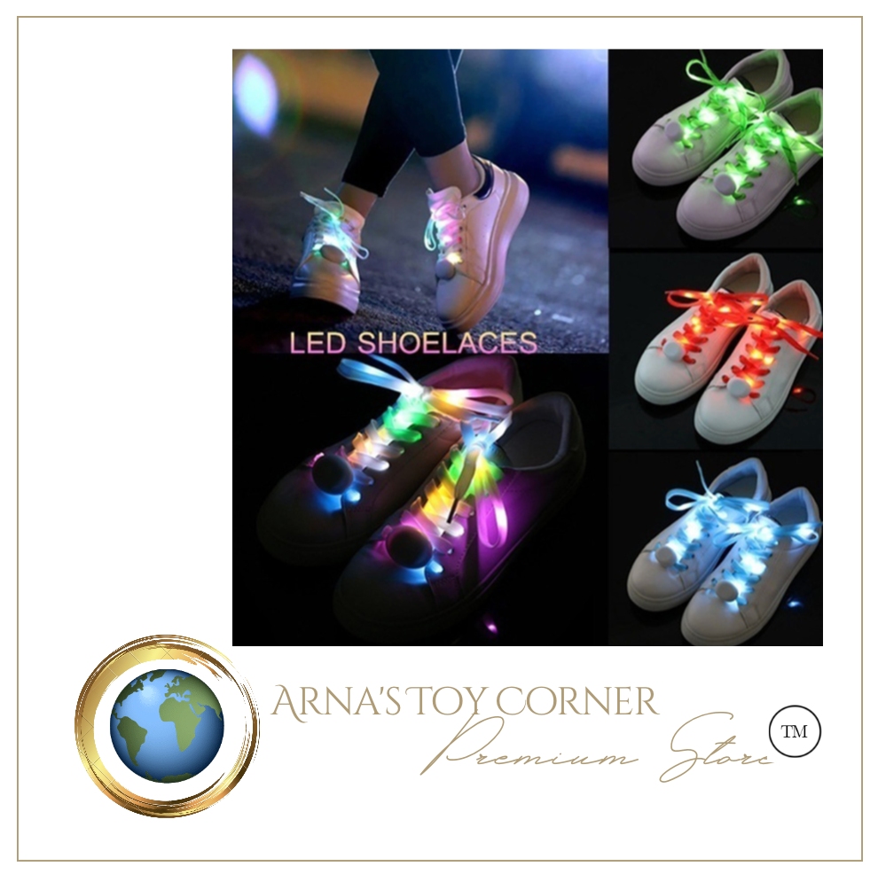 Glow in the Dark Light up Shoe Laces LED - Many Colours/Sizes - NEW ARRIVAL