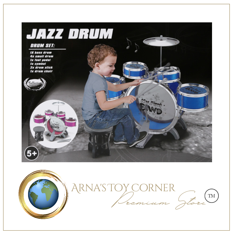 My First Drum Kit - 3+ years, Blue or Red