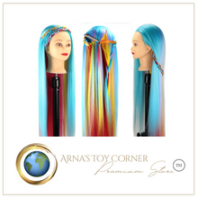 Load image into Gallery viewer, Girls Professional Synthetic Hair Mannequin for Training &amp; Makeup - (Perfect Gift)

