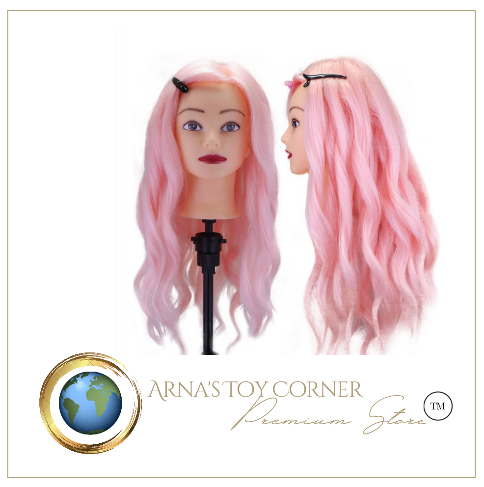 Girls Professional 85% Real Human Hair Mannequin Hair Training & Makeup - (Perfect Gift)