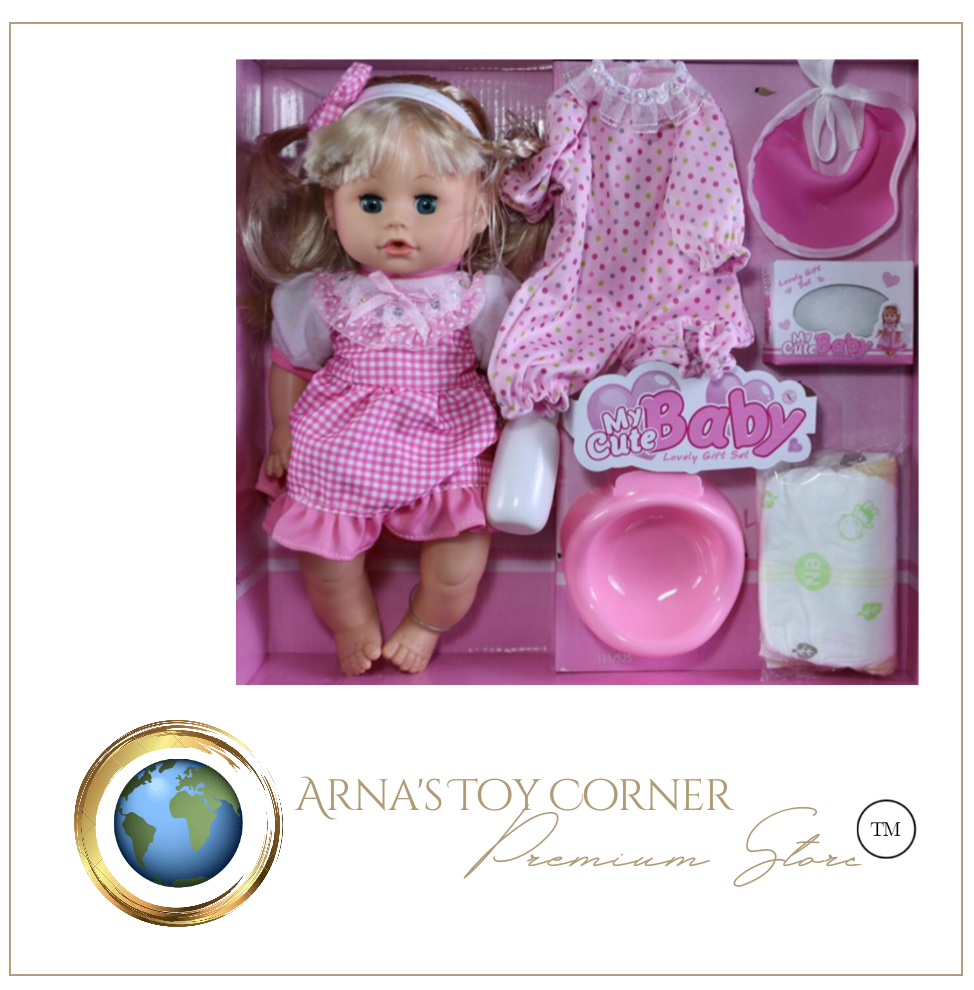 Arna Lisa Soft Talking Smart Doll - Speaking, Blinking, Feeding, Potty Training Doll