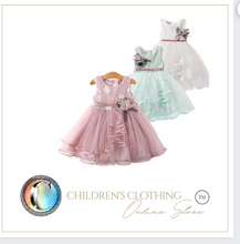Load image into Gallery viewer, &quot;Arna&quot; Royal Gown Collection - Little Girl Flower Party Lace Tutu Dress Baby Kids Sleevess Dresses Clothes Summer Children Wedding Birthday
