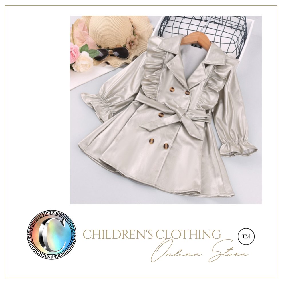 Arna Royal Gown Collection - Girls Overcoat Windproof Double Breasted Trench Coat - Many Sizes