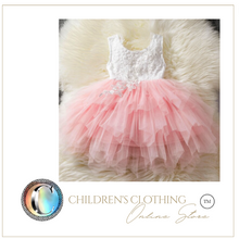 Load image into Gallery viewer, &quot;Arna&quot; Royal Gown Collection - Girls Princess Dress Tutu Baptism Newborn Infant Girl Party Dress
