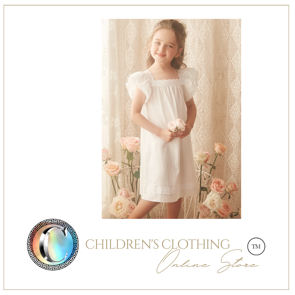 Arna Royal Gown Collection - Luxury Girls Nightgown 100% Cotton - Many Sizes