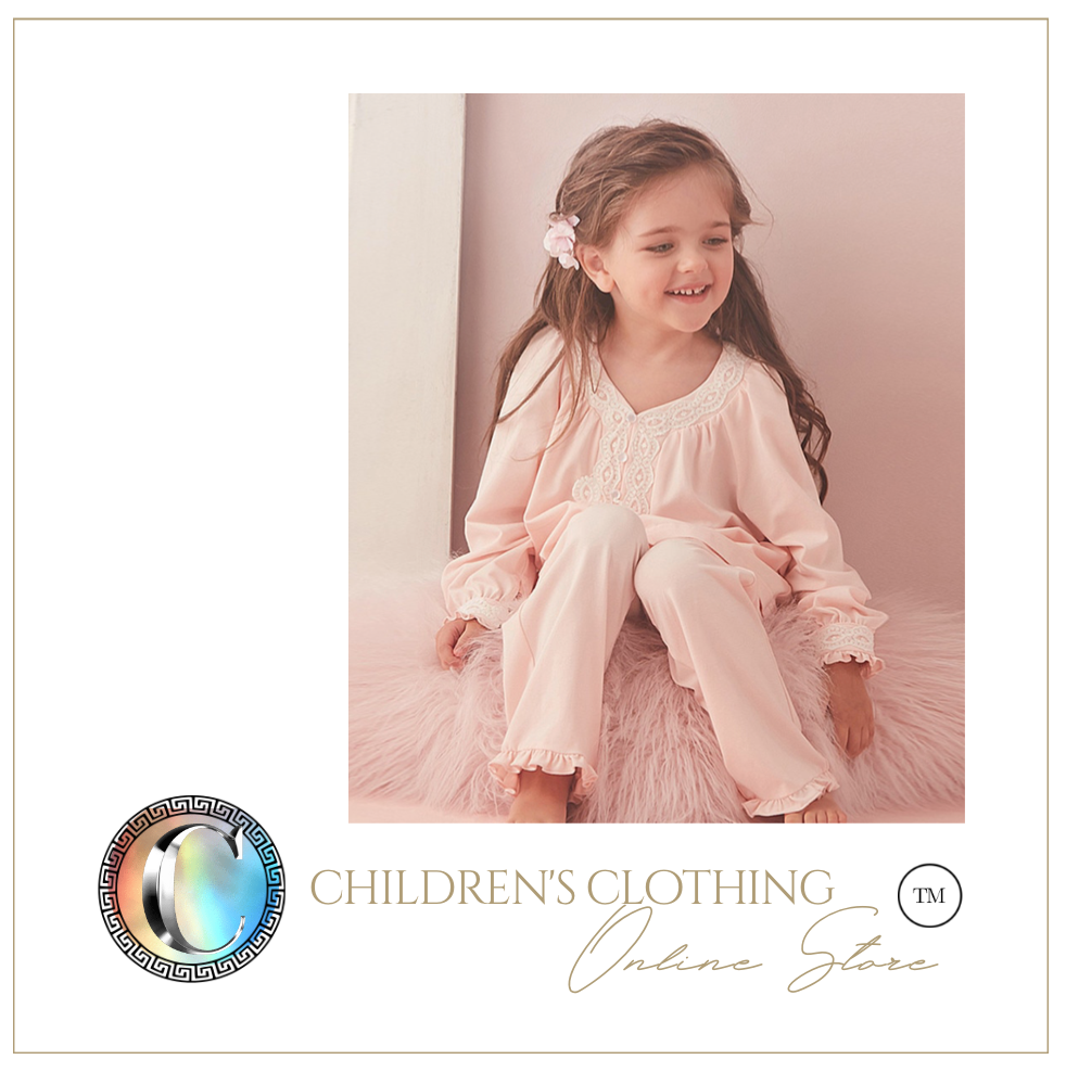 Arna Royal Gown Collection - Luxury Girls Pyjama Set 100% Cotton/Lace - Many Sizes