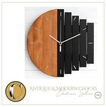 Load image into Gallery viewer, Deluxe &quot;Arna Royal Clock Collection&quot;  Handcrafted Wooden Industrial Abstract Wall Clock
