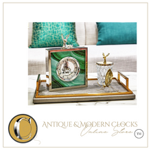Load image into Gallery viewer, European Classical Silver Deer Table Clock Creativity Silver Iron Frame Marble Texture Vintage Clocks Office Desktop Ornaments
