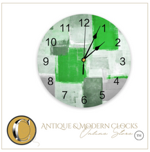 Load image into Gallery viewer, Deluxe &quot;Arna Royal Clock Collection&quot; Oil Painting Abstract Geometric Wall Clock - Many Colours
