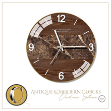 Load image into Gallery viewer, Deluxe &quot;Arna Royal Clock Collection&quot;  Marble Glass Wall Clock - Many Colours
