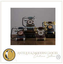 Load image into Gallery viewer, Deluxe &quot;Arna Royal Clock Collection&quot;  Luxury European Retro Telephone Clock - Many Colours
