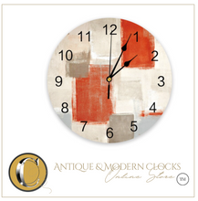 Load image into Gallery viewer, Deluxe &quot;Arna Royal Clock Collection&quot; Oil Painting Abstract Geometric Wall Clock - Many Colours

