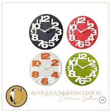 Load image into Gallery viewer, Luxury &quot;Arna Royal Clock Collection&quot; Art Deco 3D Wall Clock - Many Colours
