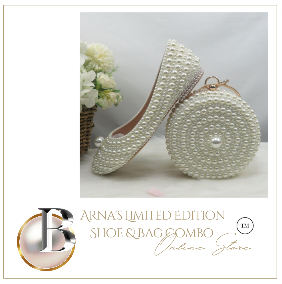 Limited Edition - Luxury Lace Shoe Set - Many Styles/Colours & Sizes (Shoe + Clutch) Wedding