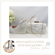 Load image into Gallery viewer, Limited Edition - Luxury Lace Shoe Set - Many Colours &amp; Sizes (Shoe + Clutch) Wedding
