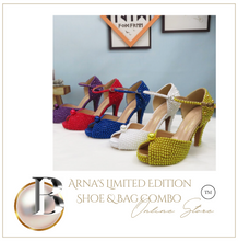 Load image into Gallery viewer, Limited Edition - Luxury Lace Shoe Set - Many colours &amp; Sizes (Shoe + Clutch) Wedding
