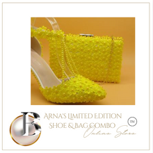 Load image into Gallery viewer, Limited Edition - Luxury Lace Shoe Set - Many colours &amp; Sizes (Shoe + Clutch) Wedding
