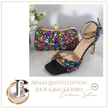 Load image into Gallery viewer, Limited Edition - Luxury Lace Shoe Set - Many colours &amp; Sizes (Shoe + Clutch) Wedding
