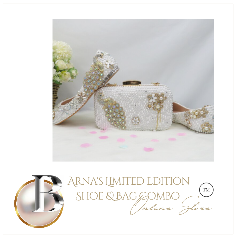 Limited Edition - Luxury Lace Shoe Set - Flat & Heels - Many colours & Sizes (Shoe + Clutch) Wedding