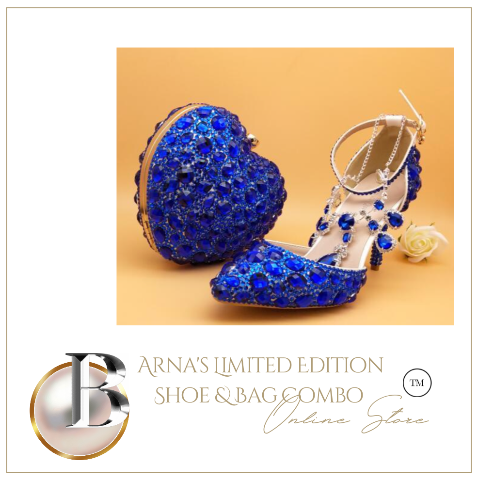 Limited Edition - Luxury Lace Shoe Set - Many colours & Sizes (Shoe + Clutch) Wedding