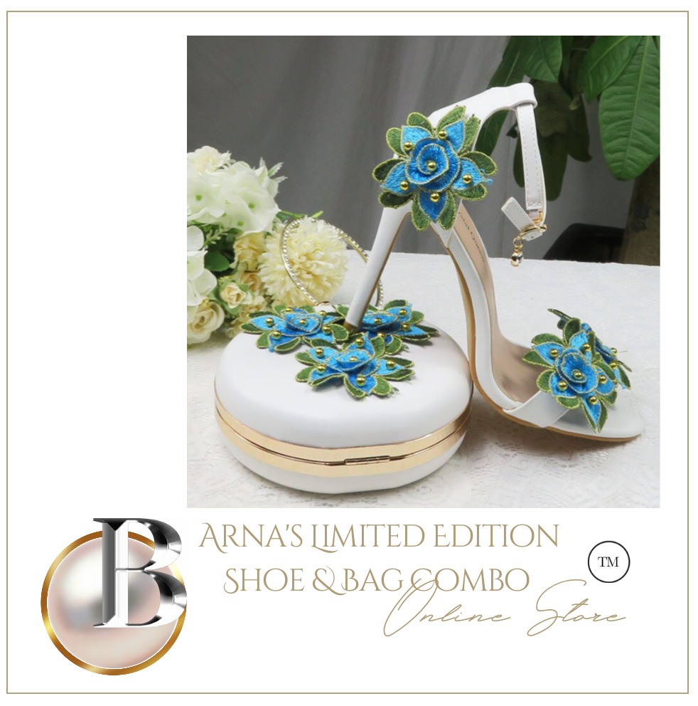 Limited Edition - Luxury Lace Shoe Set - Many colours & Sizes (Shoe + Clutch)