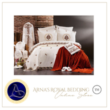 Load image into Gallery viewer, &quot;Arna Lisa&quot; Luxury Royal Bedding Set - 20 pieces French Laced Embroidery
