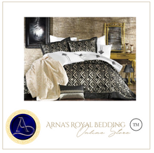 Load image into Gallery viewer, &quot;Arna Lisa&quot; Royal Collection Bedding Set - 11 Piece Black
