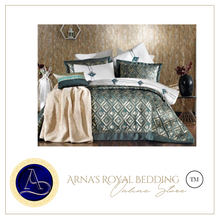 Load image into Gallery viewer, &quot;Arna Lisa&quot; Royal Collection Bedding Set - 11 Piece Green
