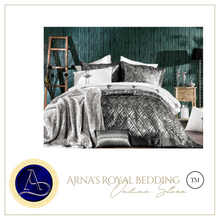 Load image into Gallery viewer, &quot;Arna Lisa&quot; Royal Collection Bedding Set - 11 Piece Silver/Gray
